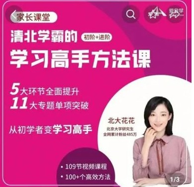 【北大花花】学习高手方法课视频（初+进阶）139节课第1张
