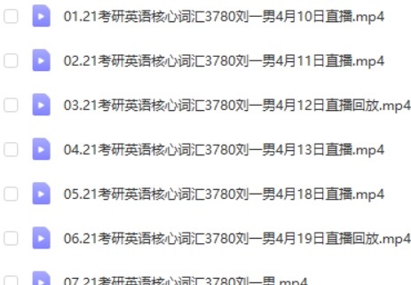 2020考研英语名师刘一男-核心考研词汇3780+讲义 百度网盘第2张-惠学吧 Image 401